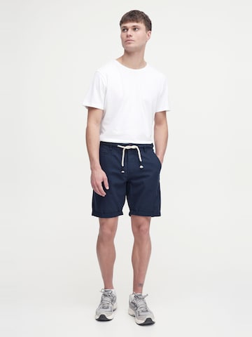 BLEND Regular Leinenshorts 'Lias' mit Kordelzug in Blau