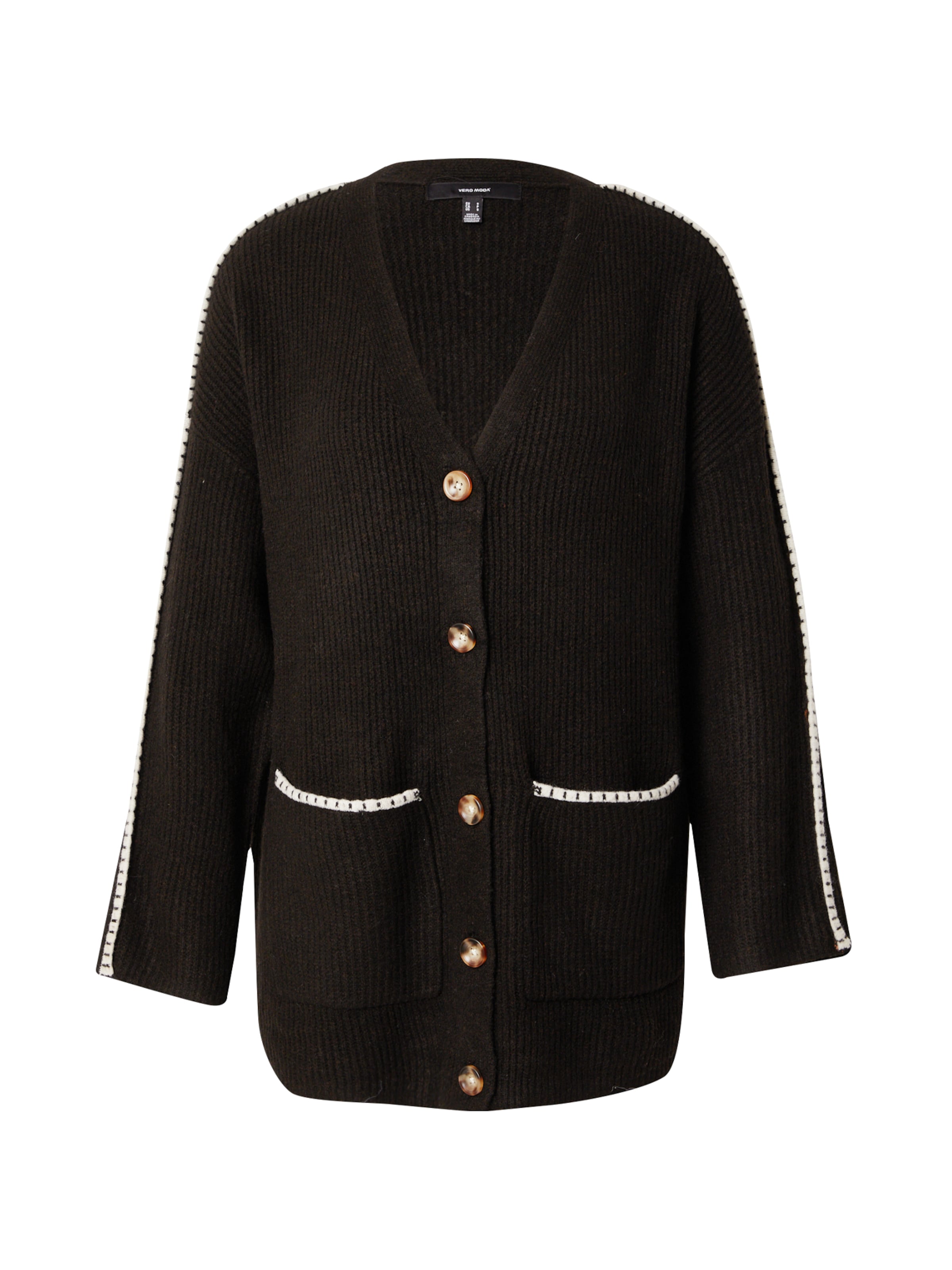 VERO MODA Плетена жилетка &#x27;VMZORA&#x27; в кафяво: отпред