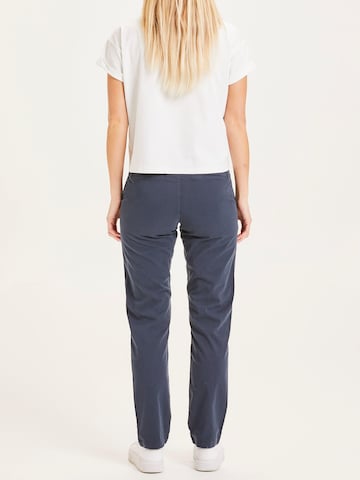 KnowledgeCotton Apparel Regular Chino trousers ' Willow slim chino ' in Blue