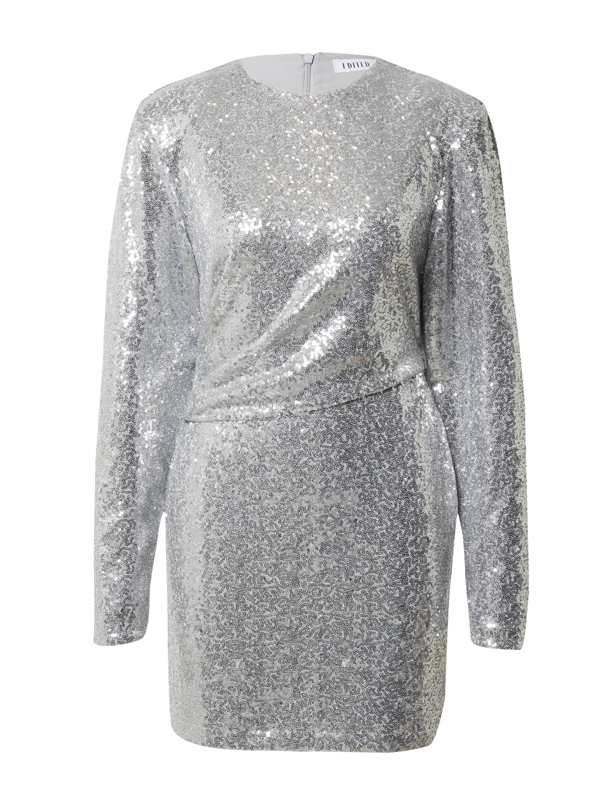 EDITED Dress 'Adriana' in Silver: front