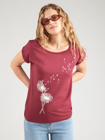 Iriedaily - Camiseta 'Pusteblume' en rojo: frente
