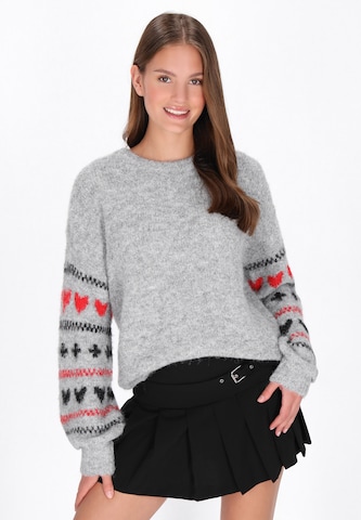 MYMO Trui 'Young Fashion' in Grijs: voorkant