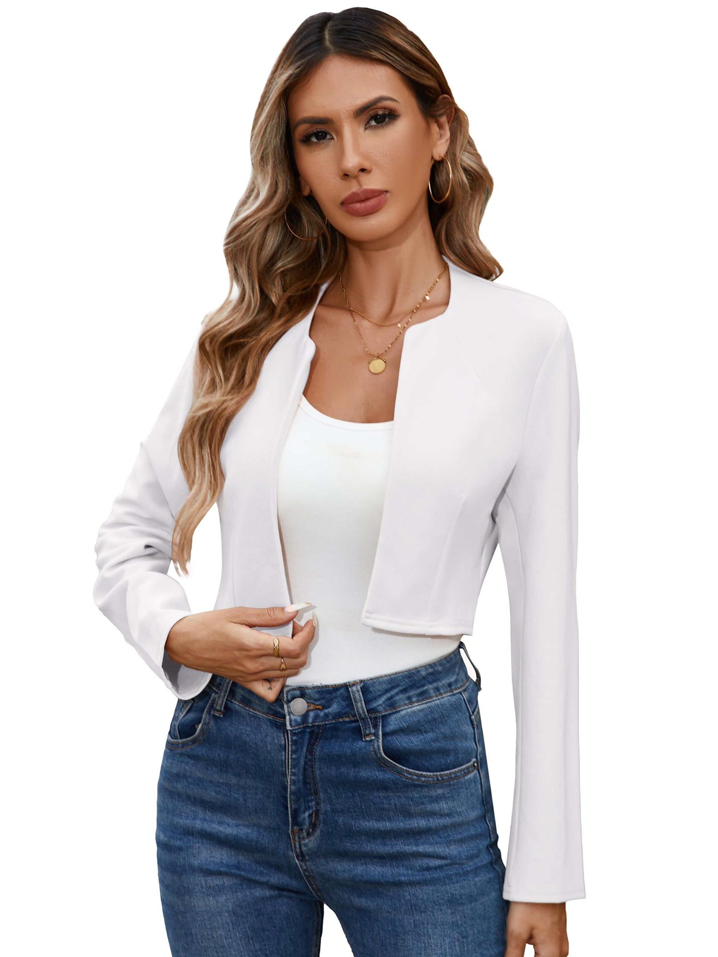 Yesfashion Blazer in White: front