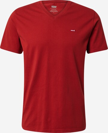 T-Shirt 'Housemark V Neck Tee' LEVI'S ® en rouge : devant