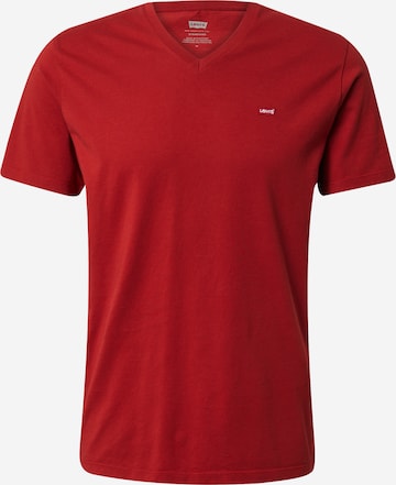 Tricou 'Housemark V Neck Tee' de la LEVI'S ® pe roșu: față