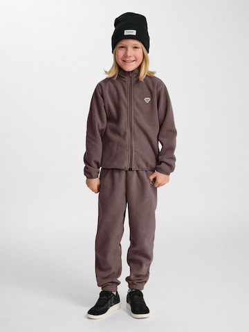 Hummel Fleece jas in Bruin: voorkant