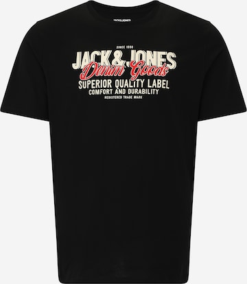 Jack & Jones PlusMajica - crna boja: prednji dio