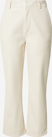 Gina Tricot Flared Broek 'Lisa' in Beige: voorkant