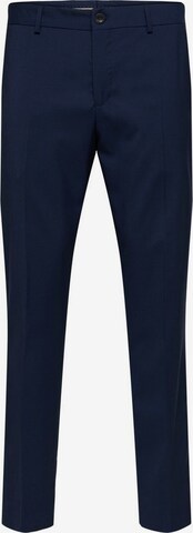 Coupe slim Pantalon à plis SELECTED HOMME en bleu : devant