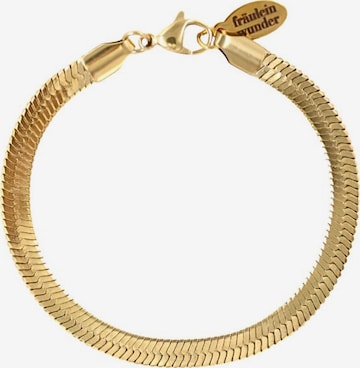 Braccialetto 'Snake Breit' di Fräulein Wunder in oro: frontale