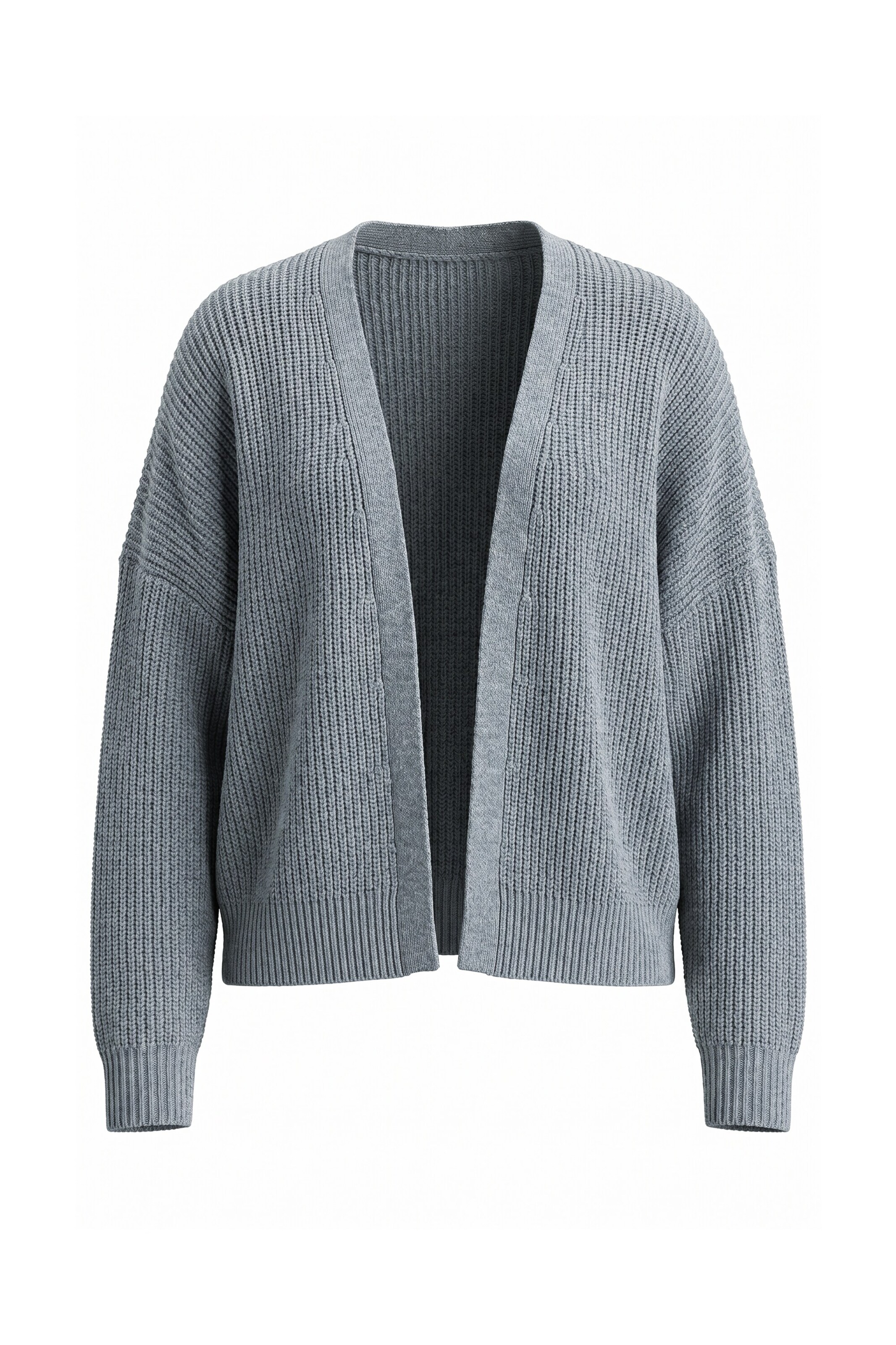 Ulla Popken Strickjacke in Grau: Vorderseite