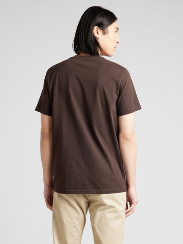 T-Shirt 'GARLAND' SELECTED HOMME en marron