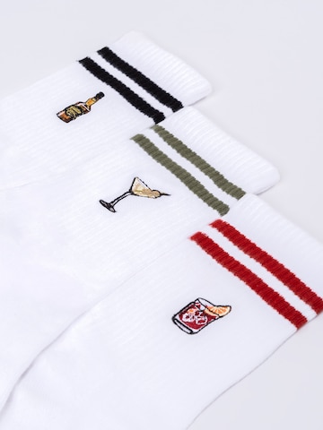 Occulto Athletic Socks 'Summer' in White