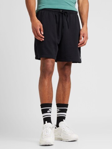 Nike Sportswear Normalny krój Spodnie 'CLUB' w kolorze czarny: przód