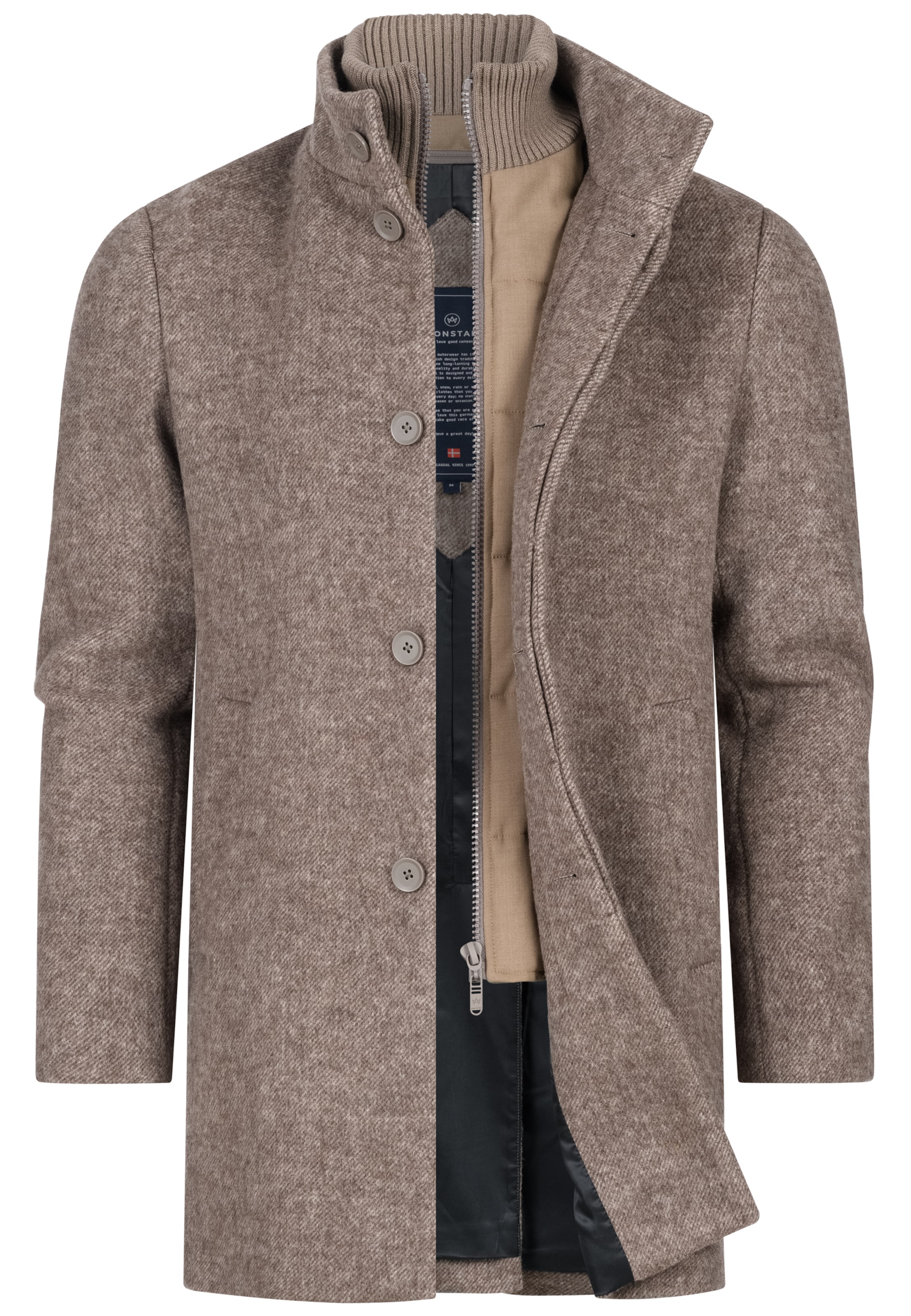 Kronstadt Mantel 'Chess' in Braun: Vorderseite