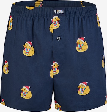 Happy Shorts - Calzoncillo boxer 'Chrisstmas' en azul: frente