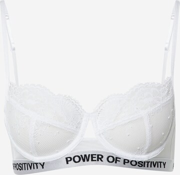 Hunkemöller - Balconette Soutien 'Honey' em branco: frente