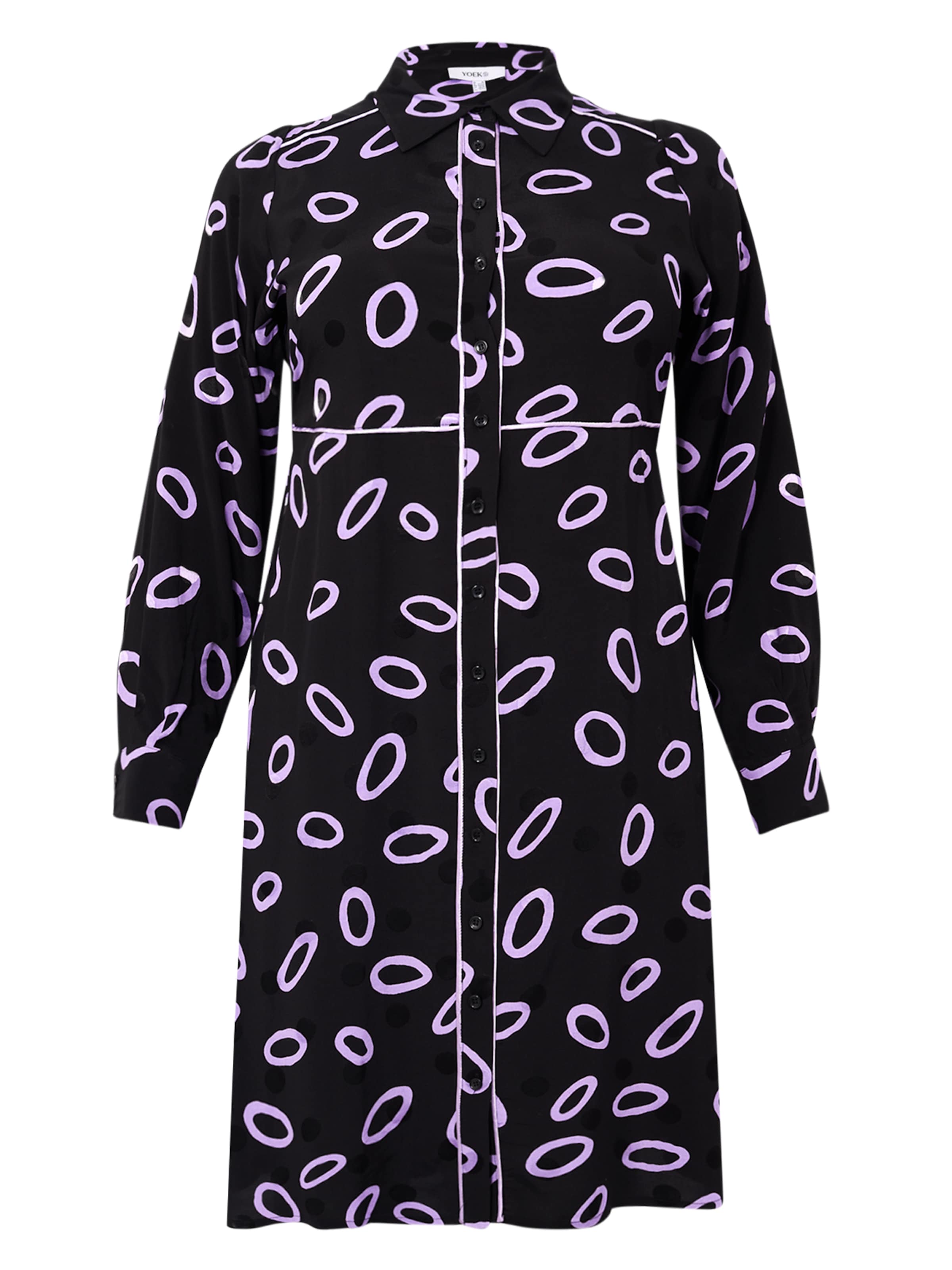 YOEK Blousejurk in Zwart: voorkant