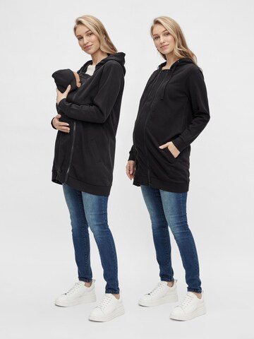 MAMALICIOUS Zip-Up Hoodie 'Fikka' in Black