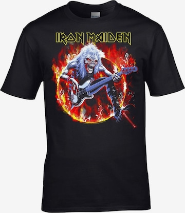 T-Shirt 'Iron Maiden Eddie Live Flames T-Shirt' Iron Maiden en noir : devant