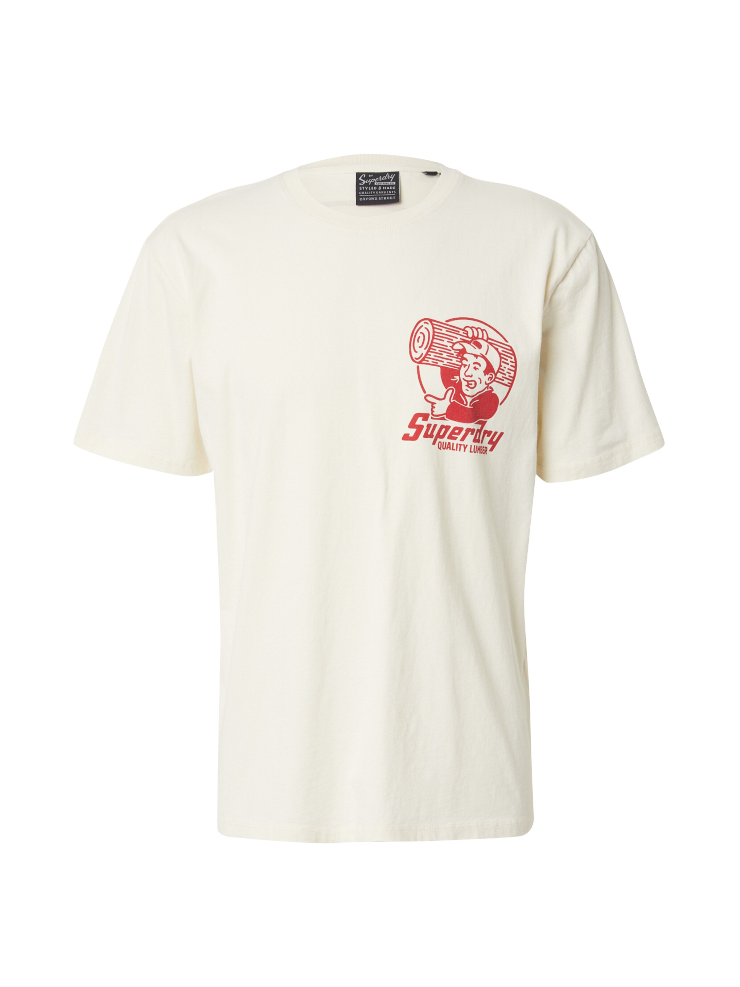 T-Shirt 'Trade Tools' Superdry en beige : devant