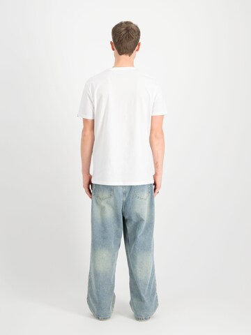 ALPHA INDUSTRIES Shirt 'Alpha Label PP' in White