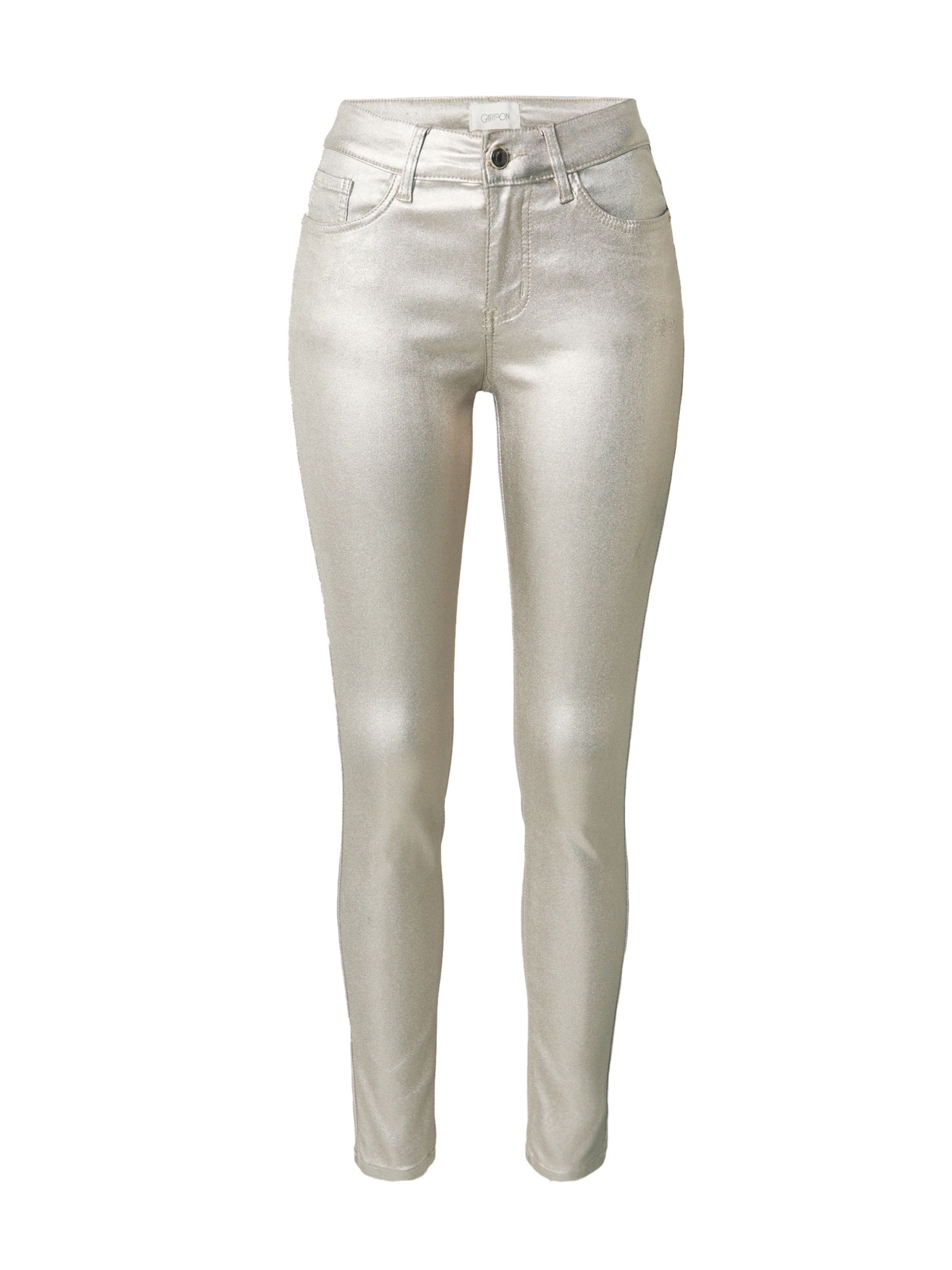 Cartoon Skinny Jeans in Gold: front