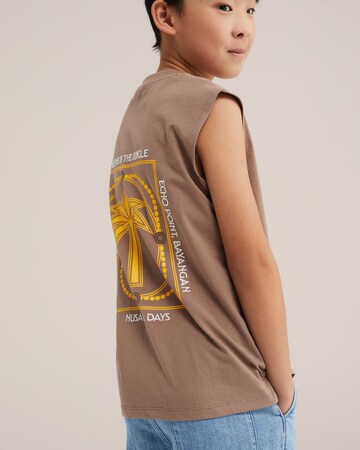 WE Fashion Top in Braun: Vorderseite
