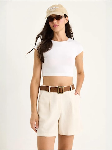 Regular Pantalon à pince Bianco Lucci en beige
