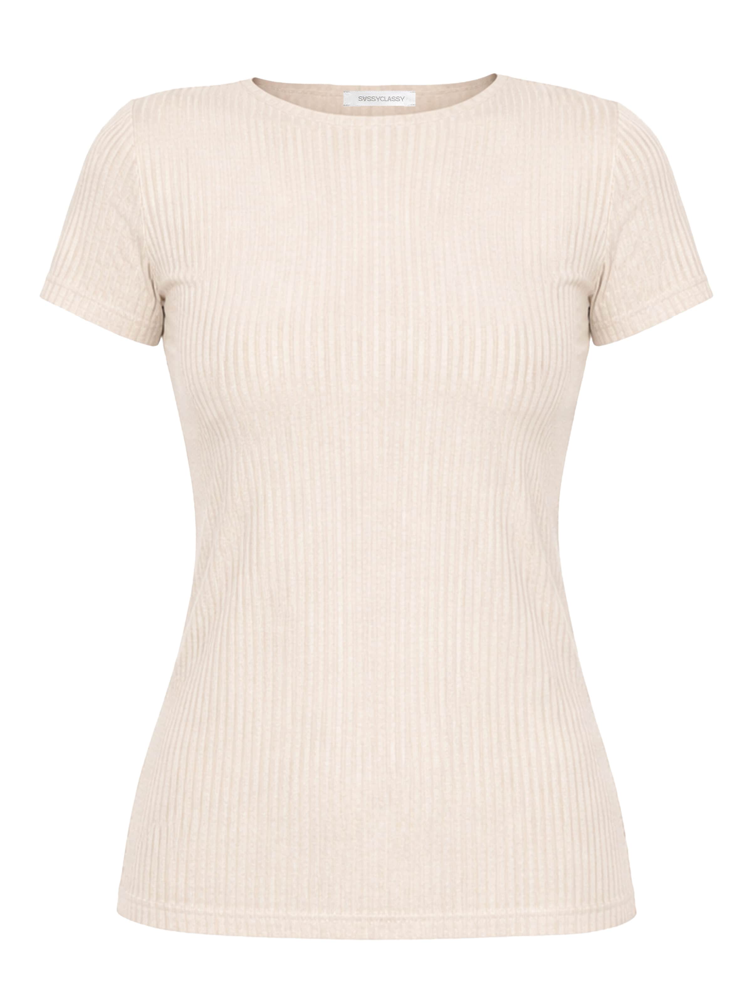 SASSYCLASSY Shirt‌‌‌‌‌‌ in Beige: Vorderseite
