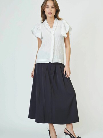 Chemisier 'Alisa' co'couture en blanc