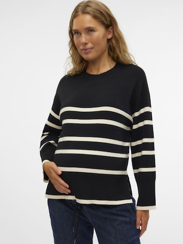Pulover 'VMMSaba' de la Vero Moda Maternity pe negru: față