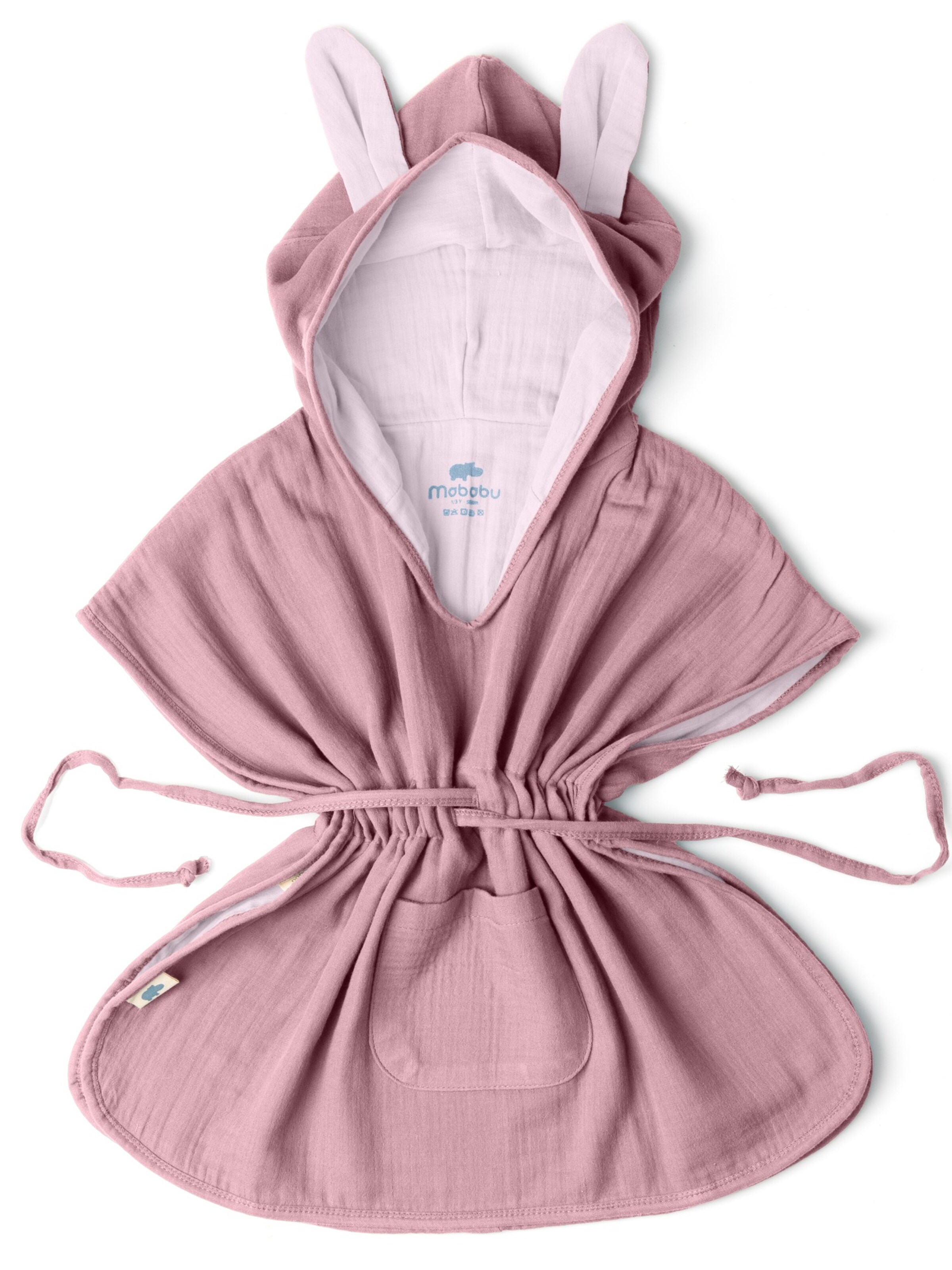 mababu Bademantel 'Hasenohren'‌‌‌‌‌‌ in Pink