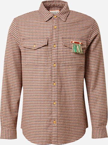 SCOTCH & SODA Regular fit Button Up Shirt in Brown: front