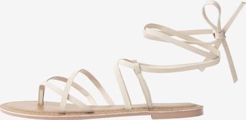 DreiMaster Vintage Strap Sandals in Beige: front