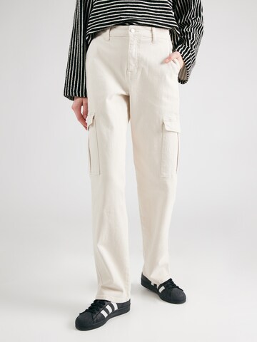 ONLY Regular Cargojeans 'ONLJUNE' i beige: framsida
