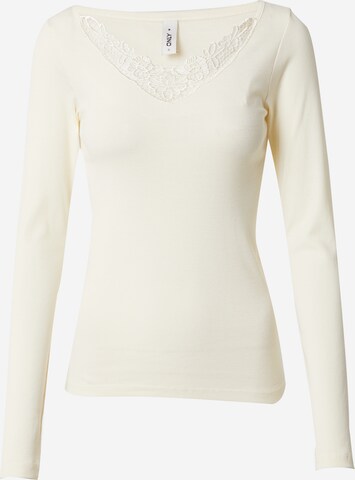 ONLY - Camiseta 'KIRA' en blanco: frente