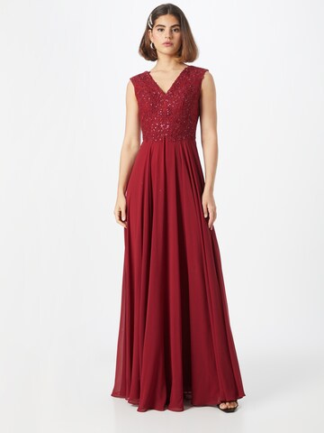 LUXUAR Βραδινό φόρεμα σε κόκκινο: μπροστά