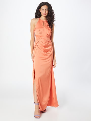 TFNC Společenské šaty – oranžová: přední strana