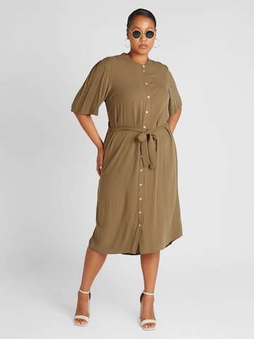 Vero Moda Curve Shirt Dress 'ANNA FIONA' in Green