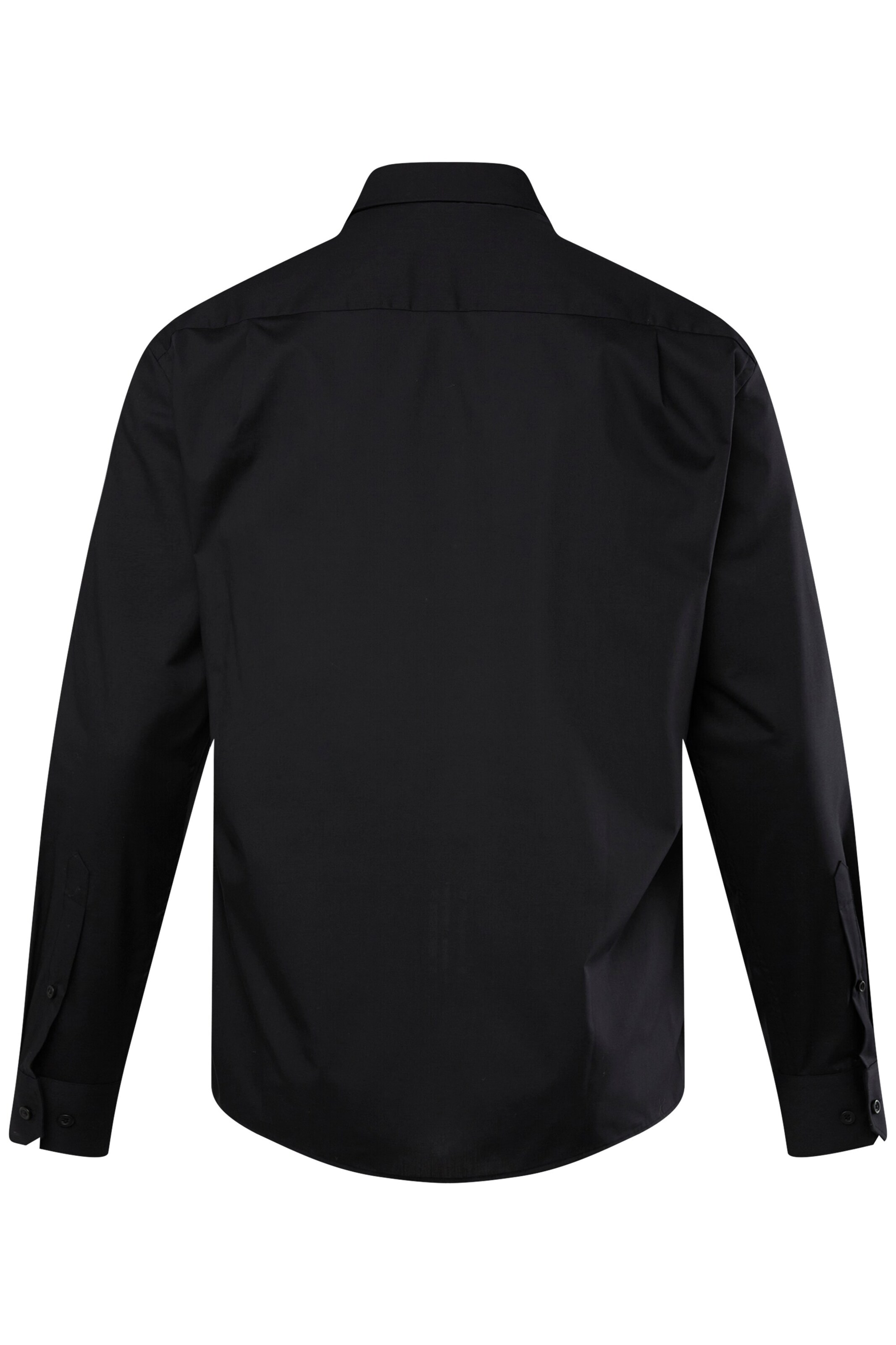 Men Plus Comfort fit Zakelijk overhemd in Zwart