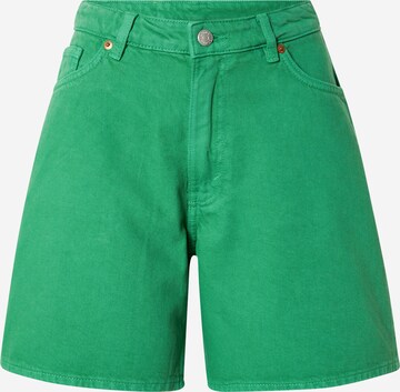 Monki - Regular Calças de ganga em verde: frente