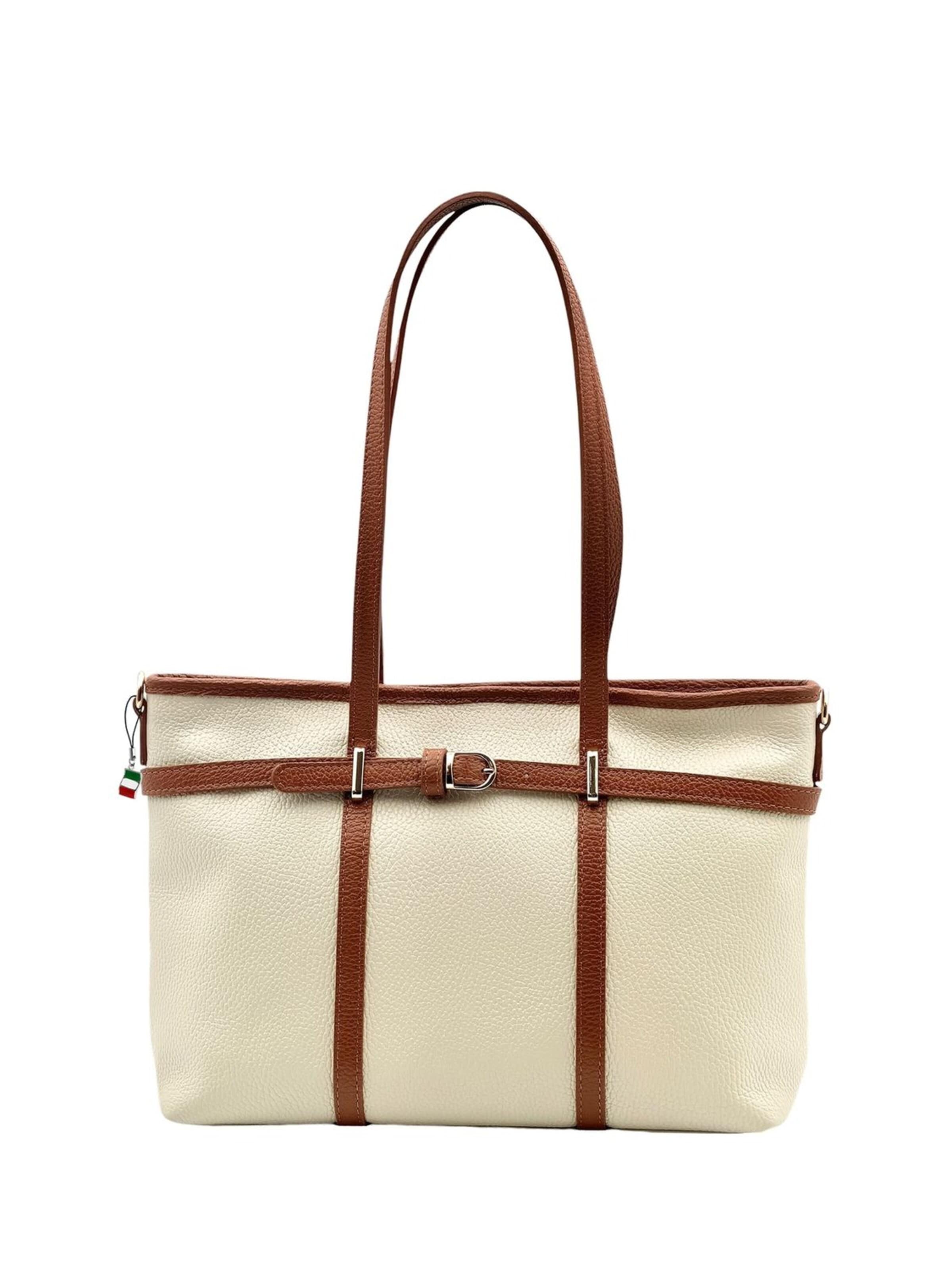 Sac bandoulière Florence en beige : devant