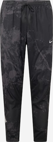 NIKETapered Sportske hlače 'RUN DIVISION' - crna boja: prednji dio