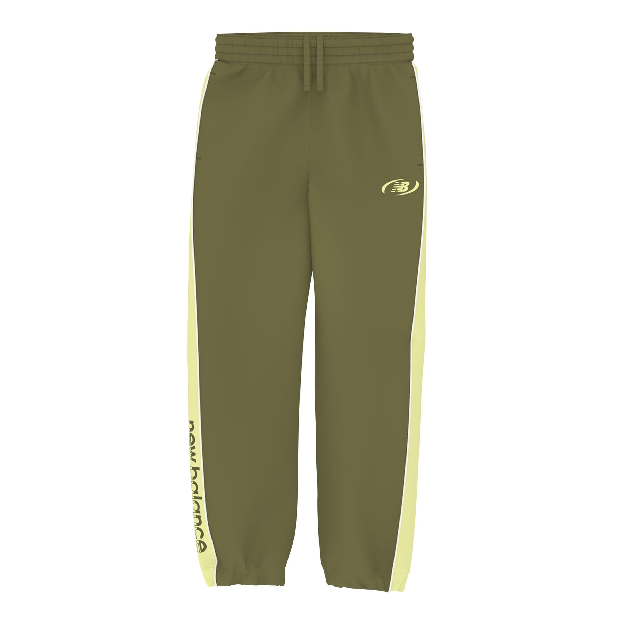 new balance - Tapered Pantalón 'Trackside' en verde: frente