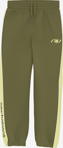 new balance - Tapered Pantalón 'Trackside' en verde: frente