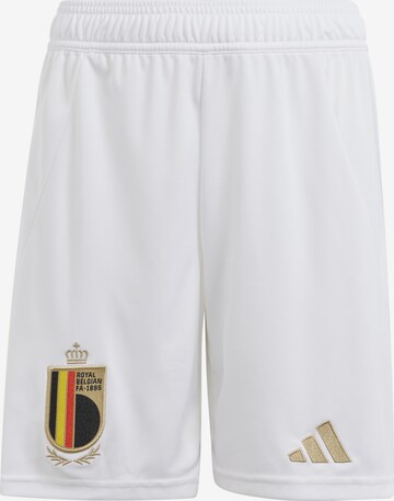 ADIDAS PERFORMANCE Regular Workout Pants in White: front