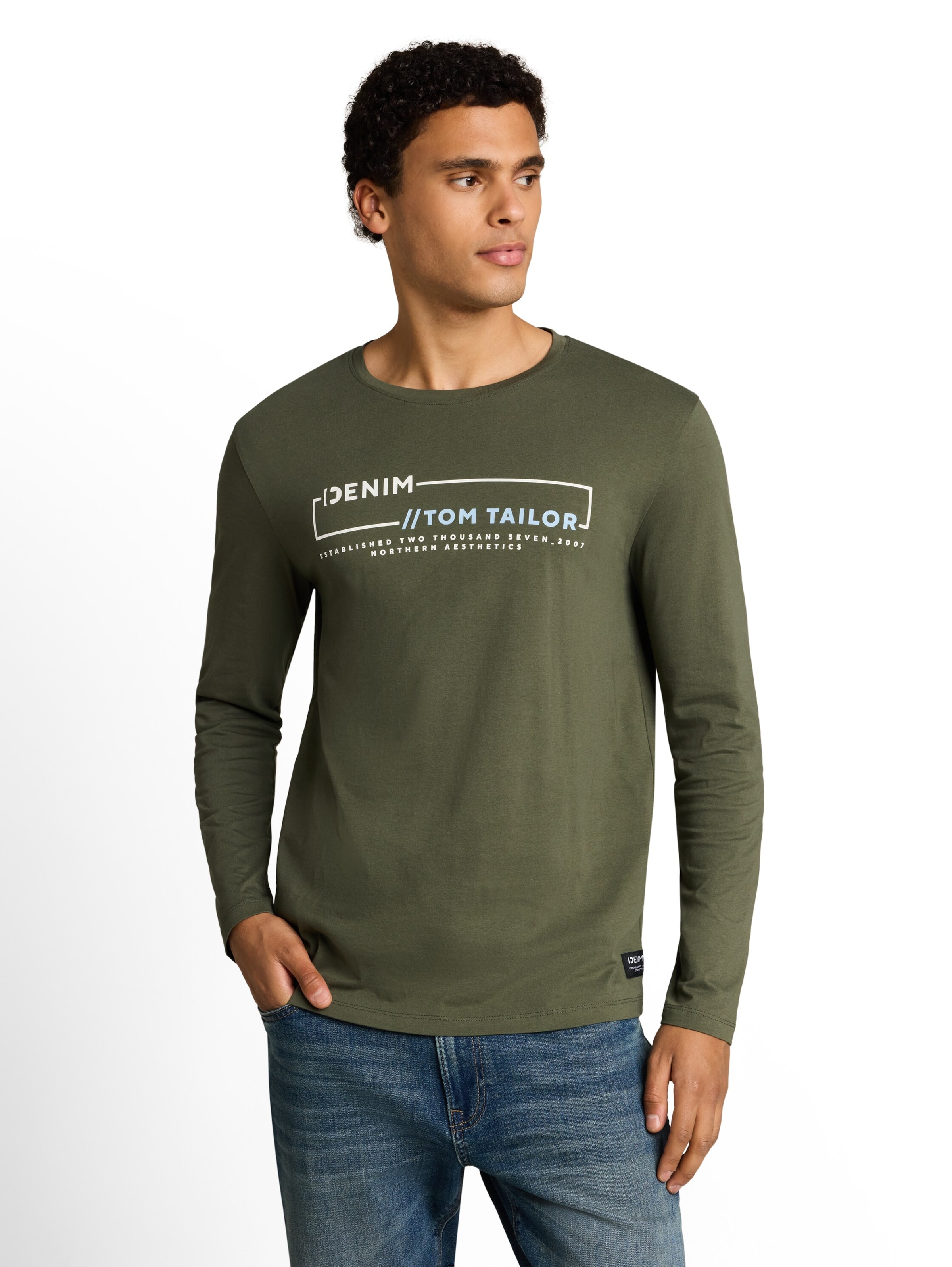 TOM TAILOR DENIM - Camiseta en verde: frente