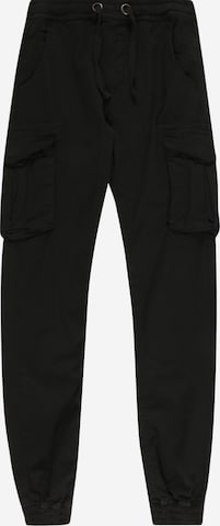 ALPHA INDUSTRIES Tapered Pants in Black: front