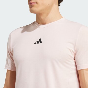 ADIDAS PERFORMANCE - Camisa funcionais 'Designed for Training Workout' em rosa